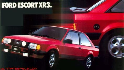 Ford Escort III 1.6 XR3i Specs